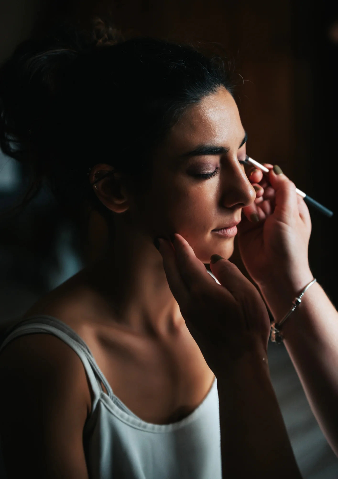 Mise en beauté de la mariée